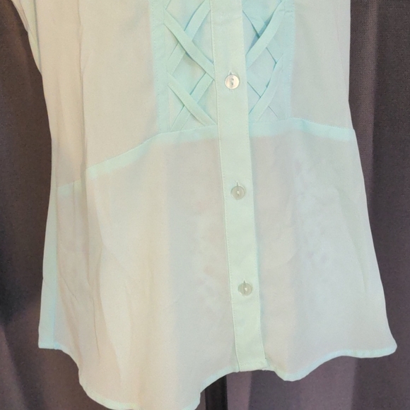 Aqua tunic button and braid design - Easter! - Picture 3 of 5